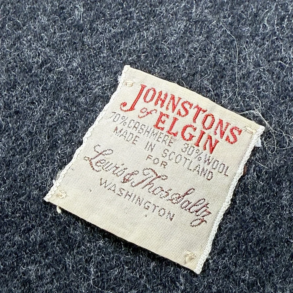 Vintage Johnstons of Elgin Scotland Cashmere Wool Scarf Lewis & Thomas Saltz